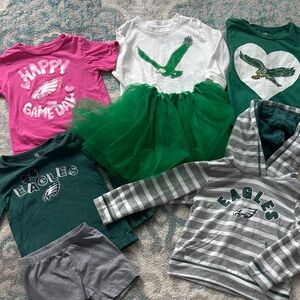 Girls toddlers PHILADELPHIA EAGLES shirts